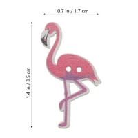 Tinksky Nordic Flamingo Dekorativno ukrasno dugme Dječji gumbi za šivanje Životinje Drvne tipke za DIY
