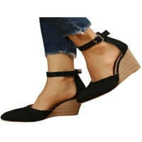 Colisha Ženske mary Jane Heels Angle remen sandale klinovi klinovi pumpe cipele rade casual haljina