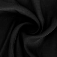 Dnem Maxi košulje za žene Ljeto kratki rukav gumb Tablica Ovratnik Jean majice Duga haljina s džepovima Side Split A-line Labava casual bluza Traper haljina, crna XL