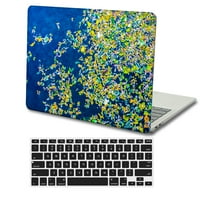 Kaishek tvrda futrola samo za novu MacBook Air 13 s mrežnom ekranom dodirnite ID USB tipa-c + crni poklopac