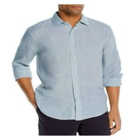 Muška trgovina Muški plavi sloj s dugim rukavima na dugme Ležerne košulje S