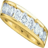 Veličina - 14K žuto zlato okruglo Dijamantno vezanje godišnjice vjenčanja 1. CTTW