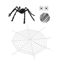 Baywell Spider Webbing, Spiderwebs za Halloween, Spider Webbing Decoration, Halloween Spiderweb sa paukovima,