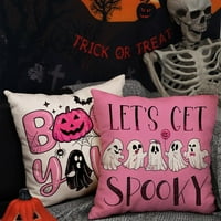 Halloween jastuk na poklopcu Crno-bijelih duhovih pumpkina ukras kamiona Pink Halloween Jastuk navlaka