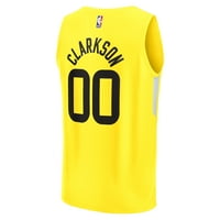 Omladinski fanatici brendirani Jordan Clarkson Yellow Utah Jazz Break Break Player Jersey - Icon Edition