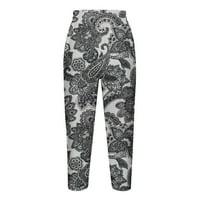 Safuny ženske joge nogavice Capri hlače jeseni visoki struk trendi djevojke opuštene cvjetne pantalone