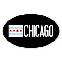 Cafepress - Chicago: Chicagoan Flag & Chicago - Naljepnica