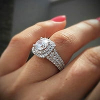 Hhei_k prsten okrugli dijamantski vjenčani obljetni poklon pribor za poklone veličine 5-10