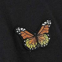 Ženska duks leptira dugih rukava džepni pulover duhovnicu Tunic Top bluza Hot6SL487909