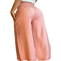 NOLLA Ženske visoke plant Casual bagerg širokog pantalona u kancelarijskim hlačama uredske salone sa