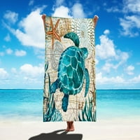 Rutiya tuš ručnik Sklopivi brzo sušenje jaka apsorpcija vode Superfine Fiber Turtle Starfish Print plaže