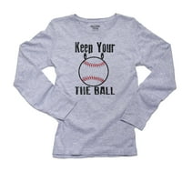 Držite oko na kuglicu - bejzbol ženska majica dugih rukava