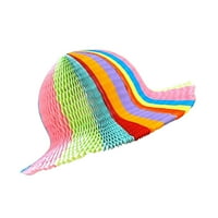 Rainbow Color Paper Paper Origami Sun Hats Sklopivi vazni šešir Party favorizira DIY kape