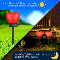 Visland solarni ulog lagan srčani vodootporni svjetiljki Pejzažni vrt solarni put svjetla Patio travnjak