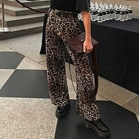 Žene Leopard Print Štampanje Labavi visoki struk Vrijeme za slobodno vrijeme Široke pantalone za noge