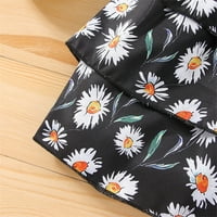 Ljetne haljine za djevojčice Toddler Suspender bez rukava cvjetni print Trostruko hemline haljina za 12 mjeseci