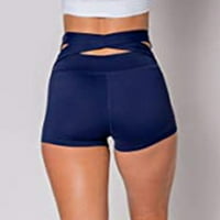 Ženske hlače Ležerne u trendovskim stražnjim kaišem visoki struk uska fitnes, čvrsta boja rastezanje