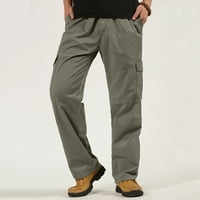Mens modni casual labavi pamuk plus veličine džep čipkasti hlače elastične hlače hlače nejasne muške