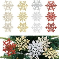Plastični ukrasi za snježne pahulje čudesne božićne stablo visi snježne pahulje