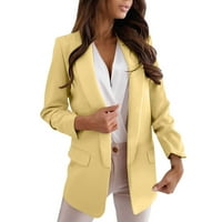 DTIDTPE CARDIGAN za žene, blazer otvoreni prednji poslovni posao casual odijelo jakne lagani zaređeni