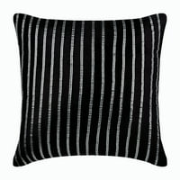 Dekorativni bacanje jastuk crni baršunal sa srebrnim jastukom od jastuka za ispis naglasak jastuk za