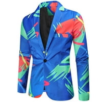 Zodggu Blazers + odijelo Dvodijelni set za muškarce Gumb za prednji dijelovi za preklopni kaput dugih