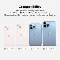 Stil za kameru Kompatibilan je s iPhone Pro Max, iPhone Pro Zaštitni objektiv kamere, aluminijumski okvir Čvrsta zaštitna naljepnica za zaštitu - crna