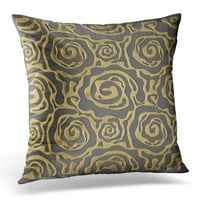 Crna apstraktna 3D render zlatna rešetka Moderni geometrijski jastučni jastučni jastučni poklopac jastuk