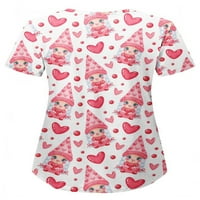 NOILLA dame majica V izrez Prvnje vrhove Srce Print Nursing Tees Ženska majica kratkih rukava Stil-F