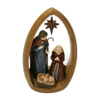 Božićni ukrasi za božićne smole, Christian Isus Manger Resin, Joseph Mary Sveti Porodične figurice,