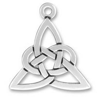 Sterling Silver 20 Bo lančani keltski čvor trokut Privjesak ogrlica