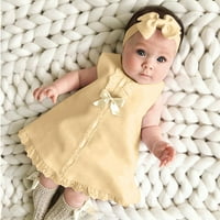 Maxi Outfit Baby bez rukava Postavi ležerna haljina + trake za glavu Girl Girls Horner & Suprt