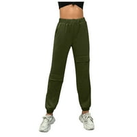 Djevojke i ženski teret jogger hlače modne ženske ležerne čvrste elastične struk džep labave dukseve joggers hlače