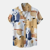 Hanzidakd majice za muškarce Ljetna kratka rukava majica s pločicama za praćenje, spuštanje modne kratke