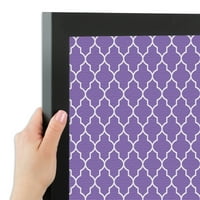 Pinpi Custom Cork Bilten Board Quatrefoil Purple Poster Board ima platno za platno tkanina, uokvireno