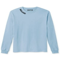 Daxton Premium Oakland Muškarci dugih rukava majica ultra mekani srednje težine pamuk, svijetlo plava