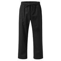Crni labavi za muškarce zadivljujuće hlače udobne elastične labave teretne hlače
