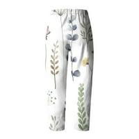 Safuny ženske pamučne line Capri manžetne hlače opuštene pantalone Trendne djevojke teen cvjetni list