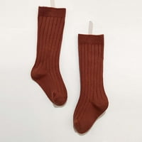 Fattazi dječji mališani djevojke srednje čarape Luk rebraste duge čarape Ruffled Socks školski gamaši