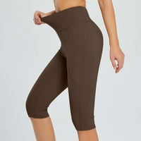 Frostluinai biciklističke gaćice za žene Visoki struk Duljina koljena vunene hlače Gym Yoga kratke hlače