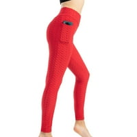 Mchoice tajice, ženski modni džep joga hlače visoka elastična dizanje kuka tanka i hlače za hlače