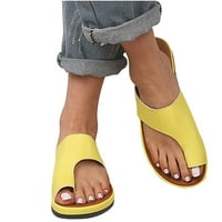 Puntoco Cipele za žene odolijevanje Dressy Comfy platforme cipele Ljetna plaža Pliet Slipper Flip Flops Yellow