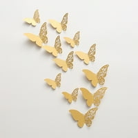 Labakihah Zidne naljepnice i mirize 3D Thredimenal Hollow Pearl Paper Butterfly zidni naljepnica Dekor