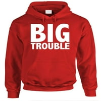 Problem - Fleece pulover Hoodie, Crvena, XL