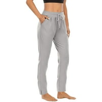 Azrian Womens Fall Modne hlače, ženske zimske joge Sportske labave ležerne pantalone sa džepom sive veličine L U prodaji