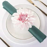 Imitacija peony cvijeća prsten za salvete ljubičasto mlijeko bijelo elegantno svijetlo plavi rođendan