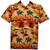 Havajska majica MENS Alover Scenic party Aloha Holiday Beach Orange XL