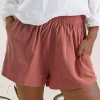 Yeleire Women Comfy Compstring Solid Bool Casual Elastic Elastic SHATS hlače