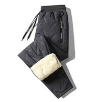 Muške pamučne pantalone zimske debele tople ruke obložene Sherpa Cashmere ravne pantalone na otvorenom