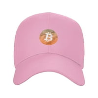 Vrhunski kapet Bitcoin trokut od policije za zakrivljenu bejzbol kapu, ružičasti
